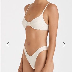 Zulu & Zephyr Coconut signature balconette bra top and curve brief